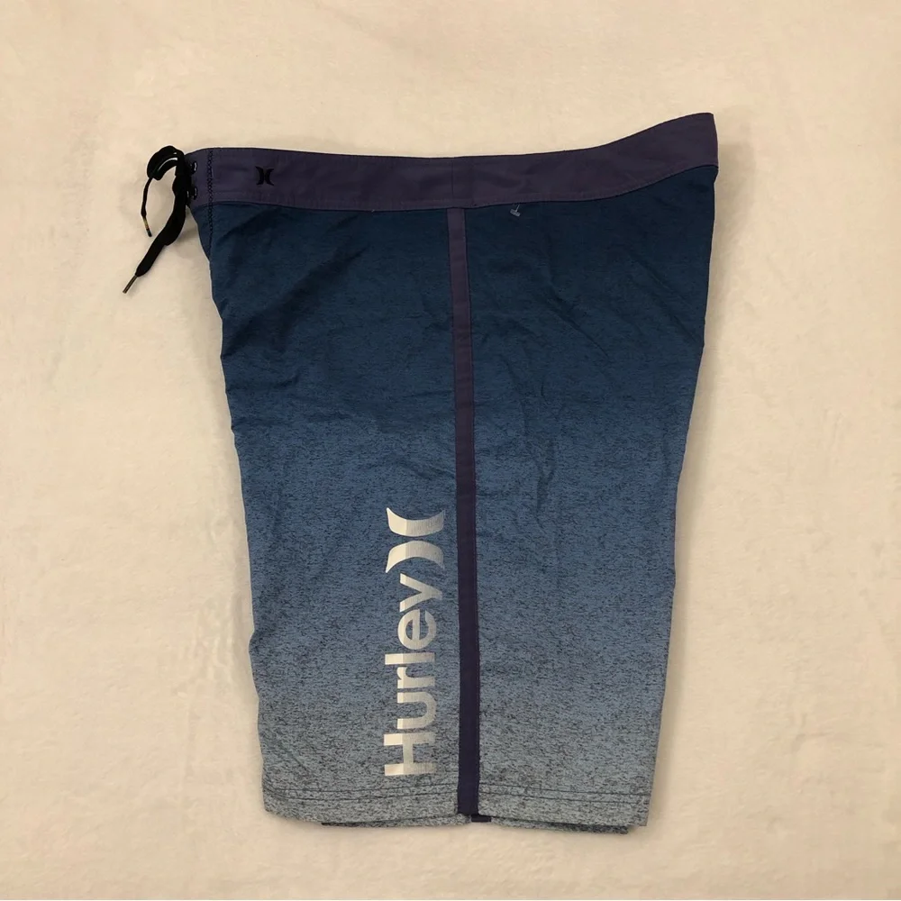 Hurley Surf Blue Speckled & Purple Beach Pool Swim Trunks Board Shorts Mens 38.